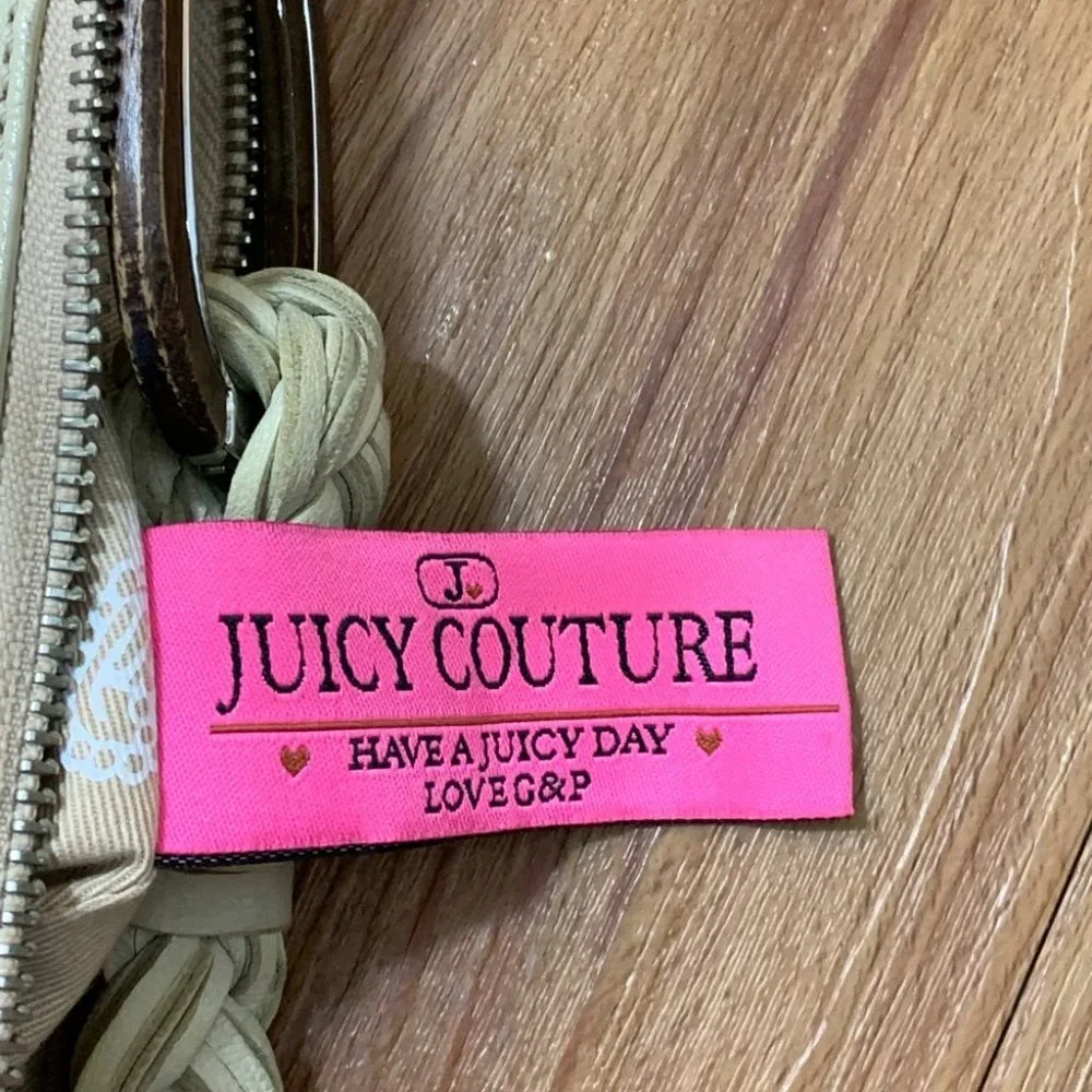 Juicy Couture Y2K Gold Sparkle Bag with Wooden Details